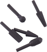 Rotary Drill Bits Set Wood Carving File Rasp Drill Bit of 5Pcs, 1/4" 6Mm Shank Tool Power Tools Woodworking Chisel Shaped Rotating Embossed Grinding WoodArtSupply