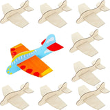 20 Pack DIY Model Wooden Airplane Nature Wood Plane Balsa Wood Planes Handicraft Plane WoodArtSupply