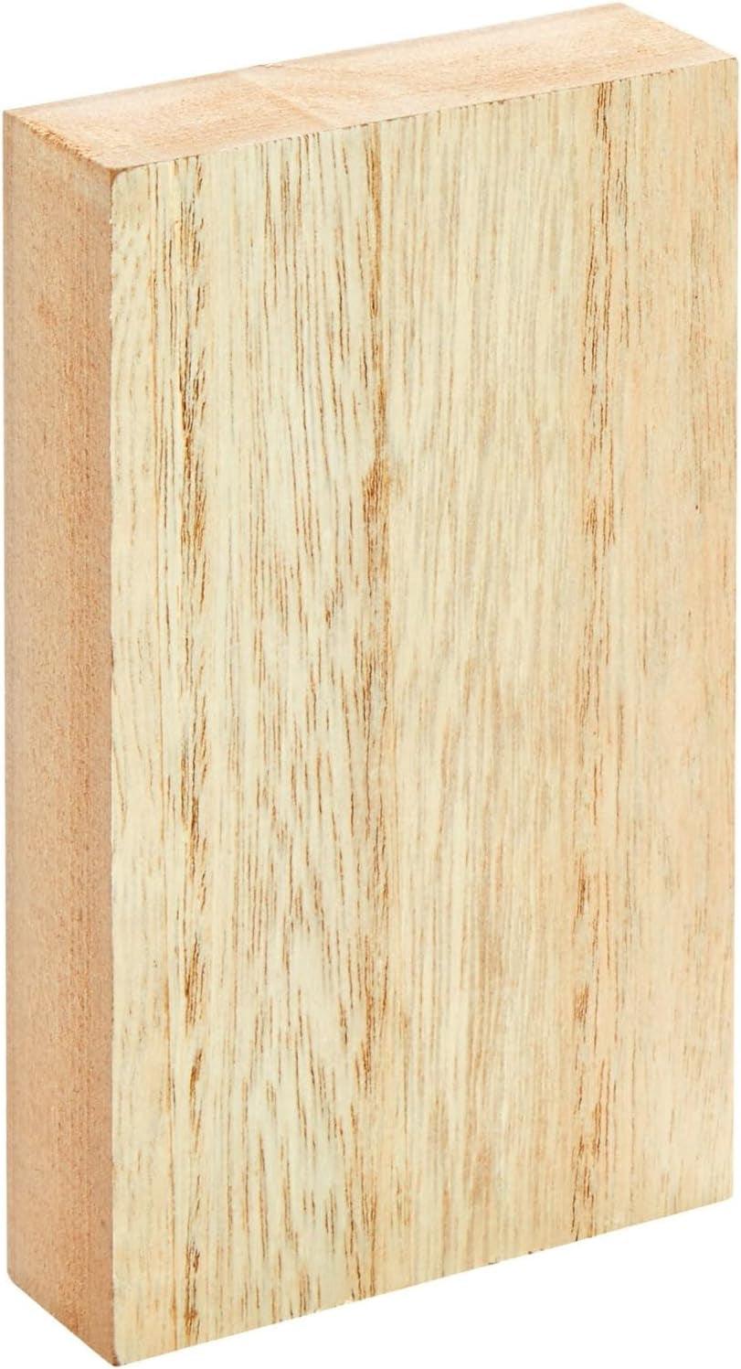 4 Pack Unfinished MDF Wooden Boards for Crafts, 1 Inch Thick Rectangle Wooden Blocks (5 X 3 In) - WoodArtSupply