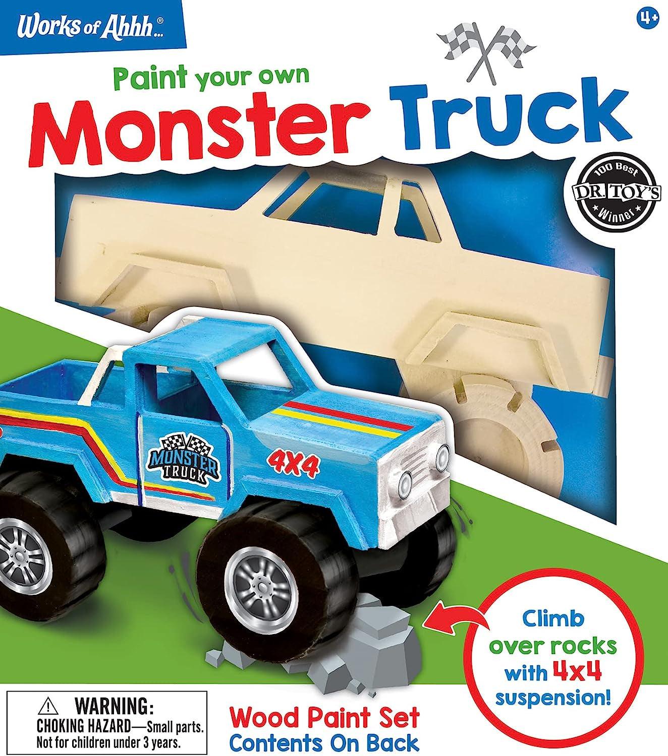 Craft Set - Monster Truck Premium Wood Paint Kit - WoodArtSupply