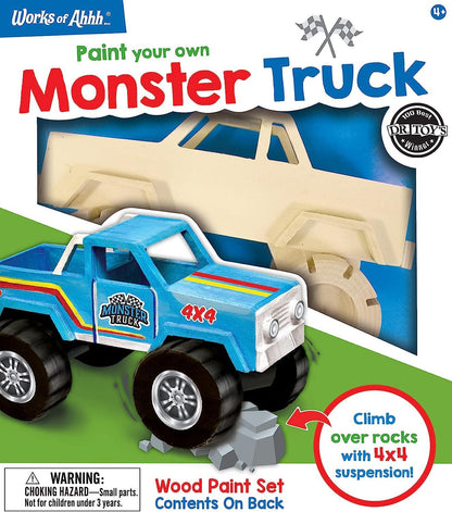 Craft Set - Monster Truck Premium Wood Paint Kit - WoodArtSupply