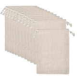 calary 5x6.9 Inch Double Canvas Drawstring Bag Cotton Pouch Gift Sachet Bags Muslin Bag Reusable Tea Bag (25pcs) calary