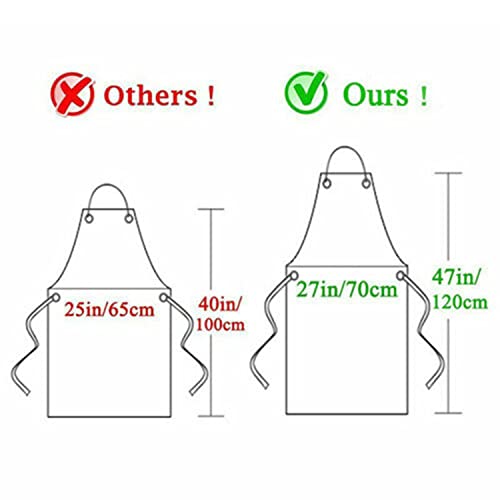 BESTEASY Waterproof Plastic Apron Transparent PVC, 47"x27.5" Keeps You Clean and Dry When Dishes Washing Kitchen Cooking Lab Work Heavy Duty Work BESTEASY