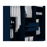 Manhattan Comfort Gramercy 3-Sectional Wood Wardrobe Armoire Closet in Blue Manhattan Comfort