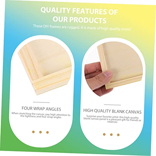 Operitacx 5pcs Blank Wooden Picture Frame Clay Pouring Panels Wooden Craft Shadow Boxes Personalized Photo Frame Brain Toy Children's Toys Unfinished Operitacx