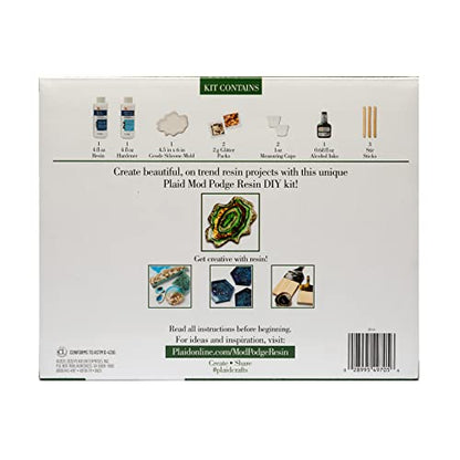 Mod Podge, Geode One Epoxy Coaster Kit Includes Hardener, Resin Molds Silicone, Glitter Packs, Cups, Inks and Stir Sticks, 49705