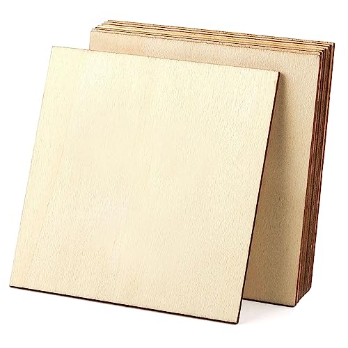 ZQYYQZ 8 Pcs Basswood Sheets 12×12×1/16 Inch, Thin Unfinished Plywood Sheets for Crafts, Plywood Basswood Sheet for DIY Projects, Painting, Wood - WoodArtSupply