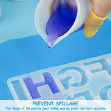 Silicone Measuring Cups Tool Kit for Resin, Non-Stick Black Number 250& 100ml Epoxy Mixing Cups, Reusable Resin Supplies with Silicone Mat, Stir Creahaus