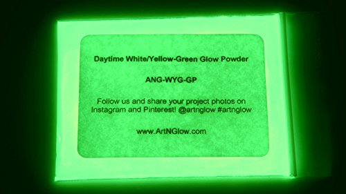 Glow in The Dark Pigment Powder - Neutral and Fluorescent Color for Art Painting, Fine Art, Nail Art Paint, and DIY Crafts - Non-Toxic, Long Lasting Art 'N Glow