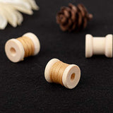 OLYCRAFT 300PCS Wooden Spools for Crafts 1/2 x 1/2 Inch Mini Unfinished Wooden Spools Natural Wooden Spools Wire Weaving Bobbins Wooden Natural OLYCRAFT