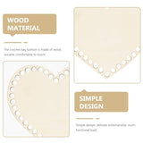 STOBOK 4pcs Wooden Basket Bottoms for Knitting Wooden Basket Bottom Basket Bottom for Crochet for Crochet Unfinished Wooden Round Weaving Knitting STOBOK