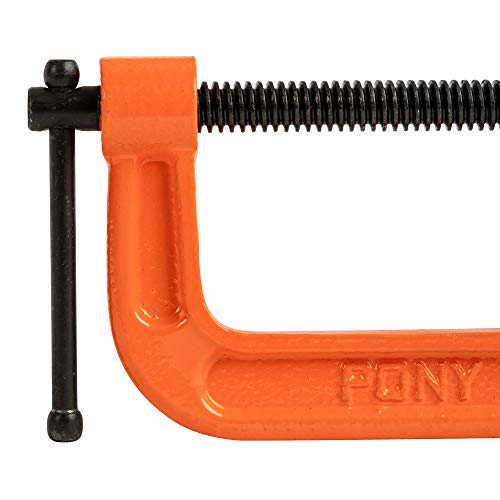 Pony Jorgensen 2630 3-Inch C-Clamp, Orange - WoodArtSupply