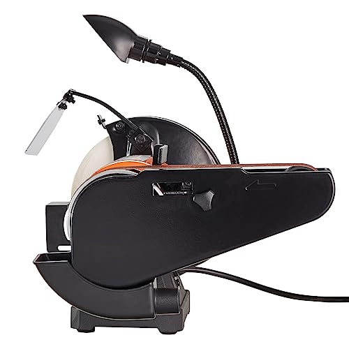 VEVOR 8 Inch Bench Grinder with 2 x28 Inch Belt Sander Combo, Bench Grinder Sander with 2.5A Induction Motor for Metalworking Sharpening Grinding VEVOR