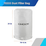 70333 Dust Collector Bag Replacement for POWERTEC DC-1512 Dust Collection Bag Compatible with JET and More brand Dust Collection Systems for Ximoon