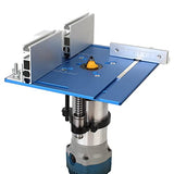 KETIPED Aluminium Router Table Insert Plate,Woodworking Benches 9.4x7.9x0.2 Inch Router Flip Plate with Miter Gauge Guide Aluminium Fence Sliding KETIPED