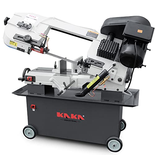 KAKA INDUSTRIAL Band Saw BS-712N, 4 step blade speeds Horizontal metal cut band saw with 1.5HP motor 115V and 230V Single phase KAKA INDUSTRIAL