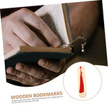Operitacx 1 6pcs Blank Wooden Bookmark Unfinished Bookmark Unfinished Blank Tags Reading Bookmarks Wood Blank Bookmark Blank Craft Bookmark Red Gifts Operitacx