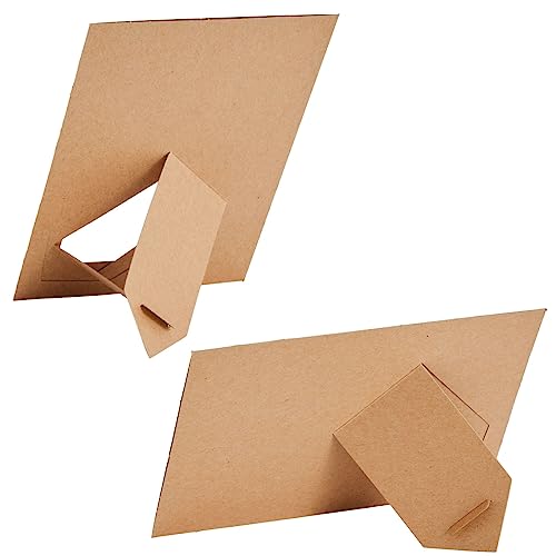 50 Pack Kraft Paper Picture Frames 4x6, Cardboard Photo Easels for DIY Projects, Crafts Juvale