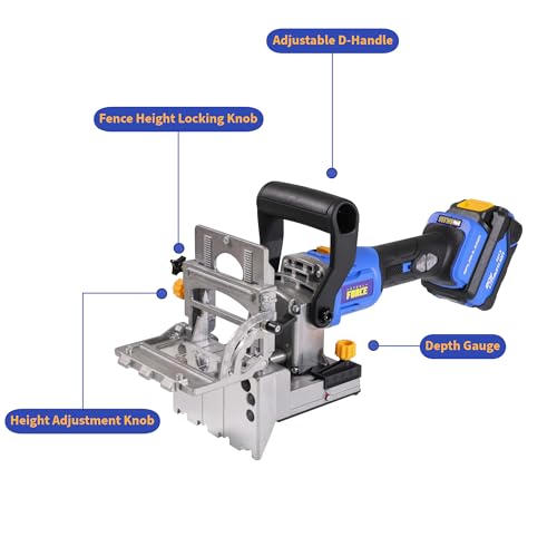 Steel Force DJ184 Dual Spindle Dowel Jointer,Wood Dowels Joiner Brushless Cordless with 20V 5.0Ah Battery and Charger - WoodArtSupply