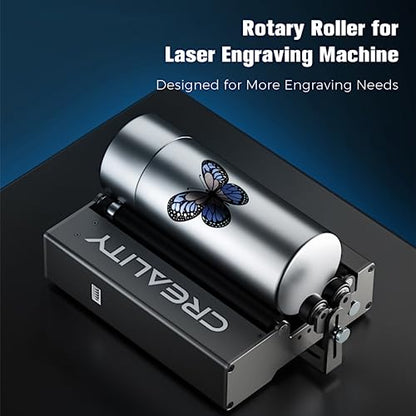 Laser Rotary Roller, Creality 360° Laser Engraver Y-axis Rotary Module for Engraving Curved Surface Objects, Diameter 5mm to 120mm Cylindrical &