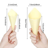 Wood Tasting Cone Disposable Wooden Cone Serving and Tasting Cone Appetizer Finger Food Ice Cream Holder for Food and Decoration Displays Home Nuenen