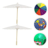 TEHAUX 2pcs Unfinished Umbrella Rainproof Chinese Dance Umbrella Macrame Decor Diy Drawing Umbrella Flower Chinese Art Umbrella Dancing Umbrella TEHAUX