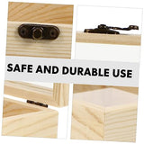 ABOOFAN 3 Pcs Wooden Box with Glass Lid Jewelry Gift Boxes for Earrings Jewelry Container Plain Gift Boxes Earring Display Holder Glass Jewelry ABOOFAN