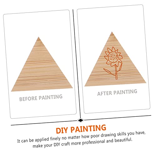 MAGICLULU 5pcs DIY Hand Painting Triangle Wood Slices Unfinished Wood Chip Rustic Wood Slices Kids Crafts Wood Log Wood Cutout Shapes Toys for Kids MAGICLULU