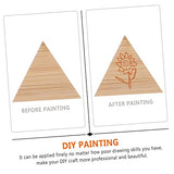 MAGICLULU 5pcs DIY Hand Painting Triangle Wood Slices Unfinished Wood Chip Rustic Wood Slices Kids Crafts Wood Log Wood Cutout Shapes Toys for Kids MAGICLULU