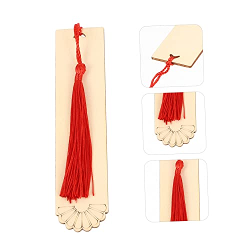 Operitacx 1 6pcs Blank Wooden Bookmark Unfinished Bookmark Unfinished Blank Tags Reading Bookmarks Wood Blank Bookmark Blank Craft Bookmark Red Gifts Operitacx