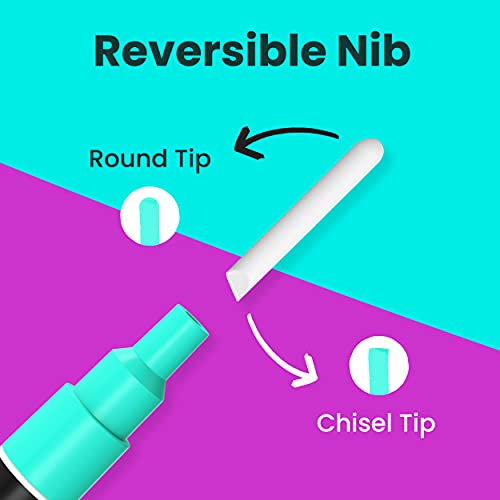 Chalkola 10 Fine Tip Liquid Chalk Markers for Chalkboard Signs, Blackboard, Window, Labels, Bistro, Glass, Car (10 Pack 3mm) - Wet Wipe Erasable Ink Chalkola