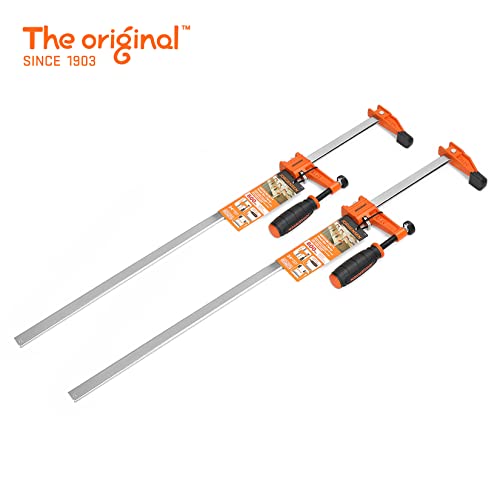 Jorgensen 2-pack Medium Duty Steel Bar Clamp Set with 600 lbs Load limit, 24-inch Jorgensen