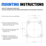 Forward CR40A-4.5In Bench Vise 210 Degrees Swivel Base Heavy Duty with Anvil (4 1/2") Forward