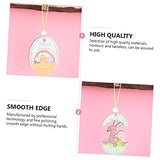 Ciieeo 1 Set 8 Pcs Easter Hanging Ornaments Basket Gift Handmade Gifts Hand Molding Kit Easter Bunny Cutout Easter Wooden Ornament Wooden Rabbit Ciieeo