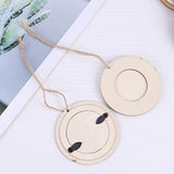 SUPVOX Wedding Decor 10pcs Mini Round Photo Frame Unfinished Wooden Picture Frame with Hanging Rope for DIY Crafts Home Bedroom Living Room Wedding SUPVOX