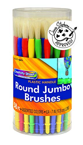 Creativity Street Jumbo Paint Brush Assortment, 58 Pack (AC5161) - WoodArtSupply