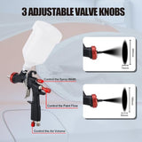 AEROPRO TOOLS R500 LVLP Air Spray Gun with 1.3/1.5/1.7mm Nozzles & Air Regulator, A610 Paint Guns Automotive, Car Paint Gun Sprayer, Paint Gun for AEROPRO TOOLS INC