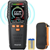 Proster Pinless Wood Moisture Meter, Non-Destructive Moisture Tester for Wood Wallboard Masonry;Detect up to 3/4 Inch Below Surface, Backlit Color Proster