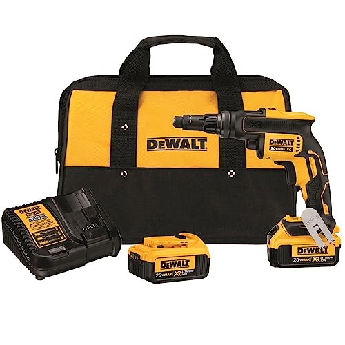 DEWALT 20V MAX* XR Screw Gun with Adjustable Torque and Clutch, Brushless (DCF622M2) DEWALT