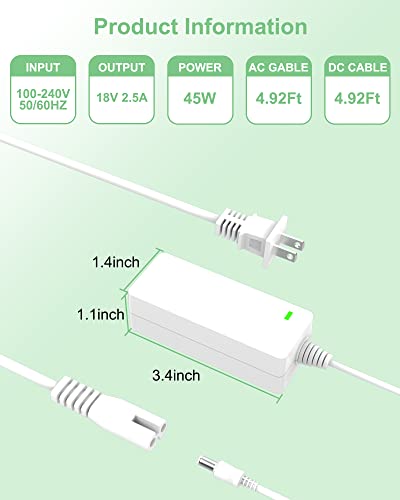  18V Power Cord Replacement for Cricut Explore Air 2
