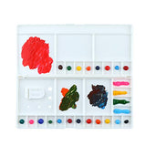 Transon Large Paint Palette Box 29 Color Mixing Wells with 1 Liner Brush TRANSON