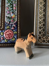 Selsela Horse Wood Figurine - Small Farm Animal Pony Gift Handmade Art Carving Decoration Miniature Animals Girl Women Selsela