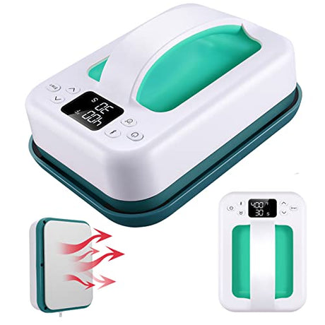 Legooin Heat Press Machine for T-Shirts, 7" × 5" Portable Fast Heat-up Mini Easy Press with Timing Function & Insulated Base, Ideal for T-Shirts, Legooin