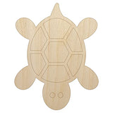 Turtle Top View Unfinished Wood Shape Piece Cutout for DIY Craft Projects - 1/8 Inch Thick - 4.70 Inch Size Sniggle Sloth