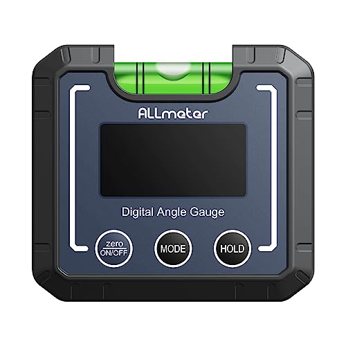 ALLmeter 0-360°(4 * 90°) Digital Angle Finder Level Magnetic Electronic Gauge Inclinometer Protractor Tool with Bubble Level and Magnetic Base LCD - WoodArtSupply