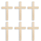 Factory Direct Craft Package of 6 Unfinished Wood Wall Crosses for VBS, Scouts and Bible School Projects Factory Direct Craft