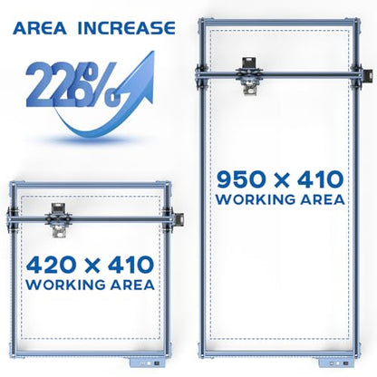 Engraving Area Expansion Kit V Slot 950x410mm Accessory Set for SCULPFUN S6 S6pro S9 - WoodArtSupply