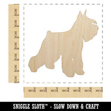 Miniature Schnauzer Dog Solid Unfinished Wood Shape Piece Cutout for DIY Craft Projects - 1/4 Inch Thick - 6.25 Inch Size Sniggle Sloth