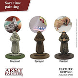 The Army Painter Color Primer Spray Paint, Leather Brown, 400ml, 13.5oz - Acrylic Spray Undercoat for Miniature Painting - Spray Primer for Plastic The Army Painter