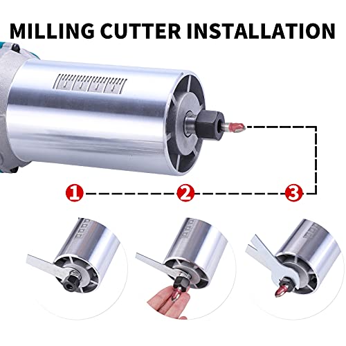 Wood Router,Router Tool Wood Trimmer Router Electric Hand Trimmer Laminate Milling Engraving Hand Machine Joiner Tool Electric for Slotting Trimming QDCITT